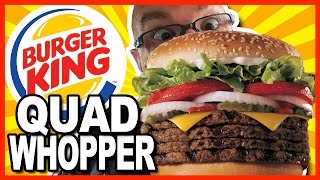 Burger King ★ Secret Menu Item ★ QUAD WHOPPER w Bacon and Cheese  Food Review amp Drive  Thru Test [upl. by Ainoda777]