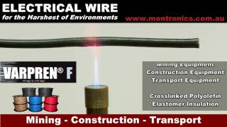 Varpren F Electrical Wire Similar to RockbestosSurprenant Exane and Betatherm Wire  Flame Test [upl. by Nicolai]