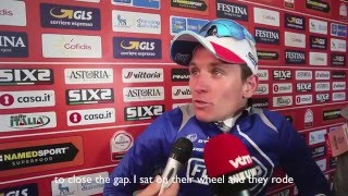 Interview Arnaud Démare FDJ après sa victoire sur MilanSanremo [upl. by Amos]