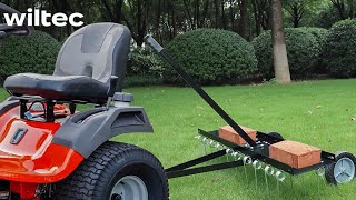 Présentation Scarificateur Trainé pour Tracteur Tondeuse de WilTec [upl. by Tonie210]