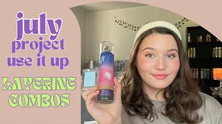 July LAYERING COMBOS  Perfumes and Fragrance Mists [upl. by Pegasus]