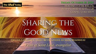 Sharing the Good News  Divine Guidance  Friday October 18 2024 [upl. by Arihat]