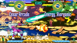 FT5 mshvsf Cesar Arcade BR vs EnergyBiorganic BR Marvel vs Street Fighter Fightcade Sep 1 [upl. by Dlorej]