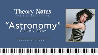 Conan Gray  Astronomy  Theory Notes Piano Tutorial [upl. by Annairt]