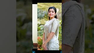 rashmika mandanna  saree collection  song tamil music viralsong [upl. by Kippy]