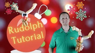 Rudolph Balloon Tutorial Christmas Balloon [upl. by Harmonie167]