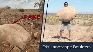 DIY Landscape Boulders  How to make fake rocks [upl. by Yatnahs]