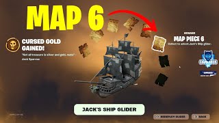 How to Complete Pirate Code Six Quests to unlock Map Piece Six Fortnite  Jack Sparrow Quests [upl. by Stanford]