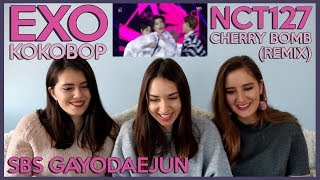 TR EXO  KOKOBOP amp NCT127  CHERRY BOMB REMIX 2017 SBS GAYODAEJUN REACTION [upl. by Gannon1]