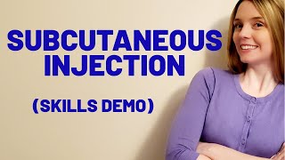 SUBCUTANEOUS INJECTION SUBQ SKILLS DEMO [upl. by Xanthus611]