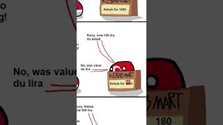 The Turkish lira cannot into values countryballs memes turkey türkiye poland kebab inflation [upl. by Brookes]