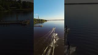 Lake Rekyva in the evening Rėkyvos ežeras vakarėjant SHORTS drone [upl. by Lark880]