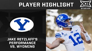 BYU QB Jake Retzlaff Highlights vs Wyoming [upl. by Asial959]