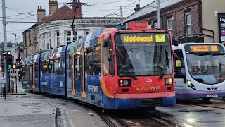 Sheffield SuperTram 125 From Meadowhall To Middlewood [upl. by Iralav264]