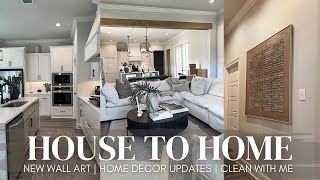 HOUSE TO HOME VLOG  modern home decor updates  new furniture  wall art  clean with me  2024 [upl. by Westlund]