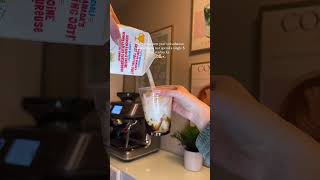 How to Make a Starbucks Iced Latte at Home  Oat Milk amp Toasted Vanilla Syrup Recipe ☕🤎 howtomake [upl. by Ayhtnic]