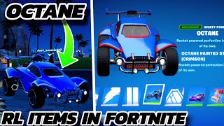 HOW TO GET YOUR ROCKET LEAGUE ITEMS IN FORTNITE [upl. by Andeee]