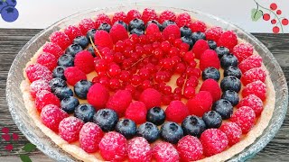 tarte fruits rouges créme pâtissièrered fruit tart with pastry cream [upl. by Oirasec]