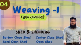 Weaving 1 Lecture 4  Shed and Shedding  Bottom Close amp Centre Close Shed Semi Open amp Open Shed [upl. by Junius]