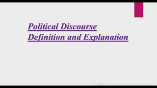 What is Political Discourse Types of Discourse Analysis Discourse Analysis [upl. by Ensign769]