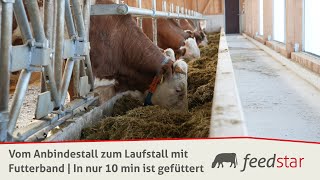 Vom Anbindestall zum Laufstall mit Futterband  Baubegleitung Betrieb Hermann [upl. by Balas]