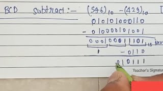 BCD Subtraction Hindi  Lec28 [upl. by Salli587]