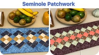 Brilliant Seminole Patchwork Quilted Table Runner Tutorial [upl. by Waldron]