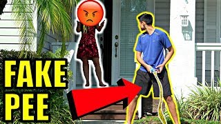 DING DONG DITCH AND PEE PRANK GONE WRONGCHASED [upl. by Ennovehs]