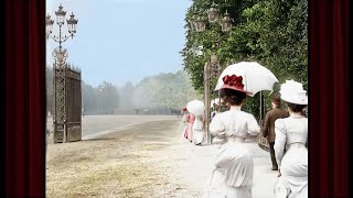 A Walk in a Paris Park  c1900 Footage Restored to Life V20 [upl. by Whitaker]