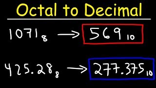 Octal to Decimal Conversion [upl. by Ferd]