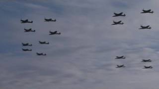 16 Spitfires in Formation Duxford 2010 [upl. by Eeimaj]