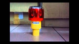 Solar Warning Signal Light  Tower Crane Flashing Light  Caution Beacon Light [upl. by Britton]