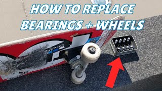 How to change skateboard bearings and wheels EASILY [upl. by Chirlin]