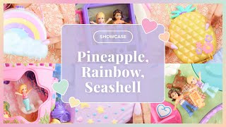 ✨SHOWCASE✨ Polly Pocket Purses Tropicool Pineapple Rainbow Dream Seashell [upl. by Eldora258]