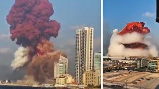 Huge explosion rocks central Beirut [upl. by Ised]