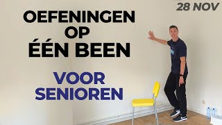 Oefeningen op één been voor OUDEREN uitdagend Spierkracht verbeteren voor 60plussers [upl. by Tempest]