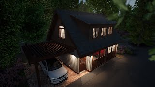 Craftsman – 38′ x 24′ Detached TwoCar Garage  Loft  Adaptive House Plans [upl. by Dnamra]