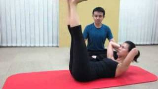 Pilates for Beginners  Double Leg LowerLift [upl. by Vassaux]