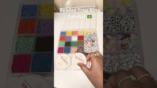 Beaded frog ring braceletnecklace tutorial 🐸beads bracelets shorts tutorial rings frogs [upl. by Andriette131]