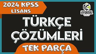 2024 KPSS Lisans Türkçe Soruları ve Çözümleri  Tüm Sorular [upl. by Elleiand12]