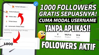 1 MENIT RIBUAN FOLLOWERS‼️ Cara Menambah Followers Tiktok Gratis Tanpa Aplikasi Terbaru 2024 [upl. by Steward]