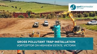 Gross Pollutant Trap Installation  Vortceptor  SPEL Stormwater [upl. by Leinadnhoj]