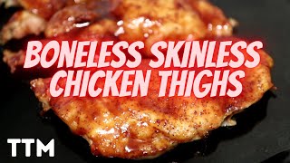 How to cook Boneless Skinless Chicken Thighs in the Air Fryer Oven [upl. by Raycher]