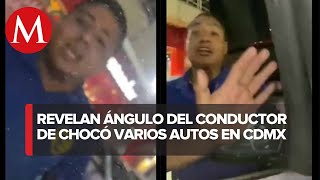 Lo que no se vio de la camioneta que chocó varios autos en plaza de CDMX [upl. by Mas721]