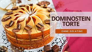 DOMINOSTEIN TORTE  Marzipantorte wie Domino steine zu Weihnachten  Weihnachtstorte ohne Gelatine [upl. by Lorilyn699]