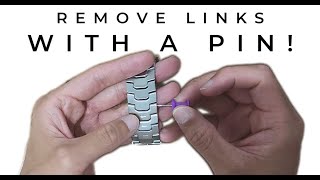 Remove Watch Bracelet Links without tools 2024 Best Method Resize and shorten band and straps [upl. by Phi]