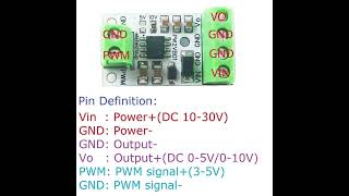 15PCS PWM to DAC Converter Input Pulse Signal Output 05V010V Voltage Analog [upl. by Crutcher]