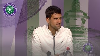 Novak Djokovic Fourth Round Press Conference Wimbledon 2019 [upl. by Schreibe]