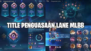 TITLE BARU PENGUASAAN LANE MOBILE LEGENDS  LANE MASTERY [upl. by Saixela]