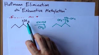 Hofmann Elimination Amine to Alkene aka Exhaustive Methylation [upl. by Leighland]